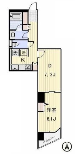 プロスペクト清澄庭園 206 間取り図