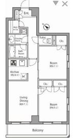 プライマル小石川 713 間取り図