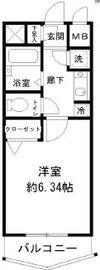 レジディア新中野 402 間取り図