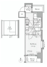 ミュゼ南麻布 601 間取り図