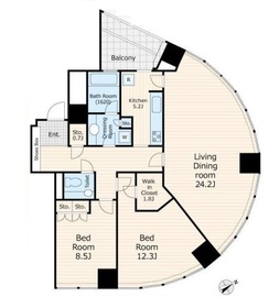 青山ザ・タワー 9階 間取り図