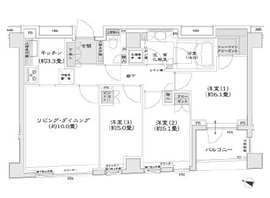 パークハウス中目黒 4階 間取り図