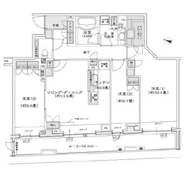 パークハウス中目黒 5階 間取り図