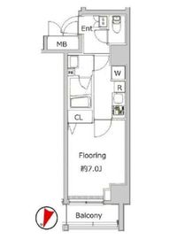 グランヴァン赤坂 8階 間取り図