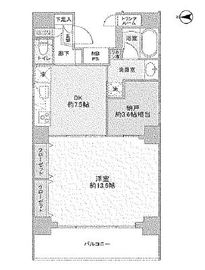 トーレゼルコヴァ 801 間取り図