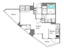 クオリア目黒大橋ウエスト 9階 間取り図