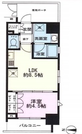 シティインデックス元浅草 8階 間取り図