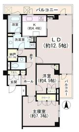 パークコート市谷薬王寺 2階 間取り図