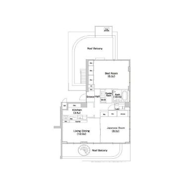 コンフォリア大森トロワ 602 間取り図
