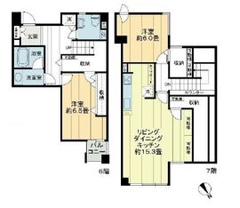 グランドメゾン目黒南 6階 間取り図