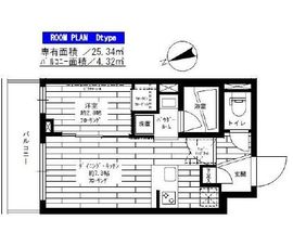 ステージグランデ早稲田 6階 間取り図