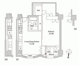 ハンドレッドステイレジデンス 1104 間取り図