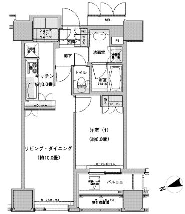 ウエストパークタワー池袋 2004 間取り図