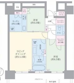 ザ・パークハウス晴海タワーズ ティアロレジデンス 39階 間取り図