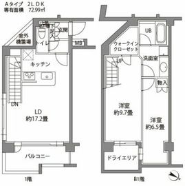 カスタリア八雲 103 間取り図