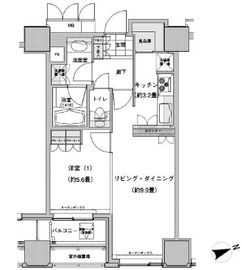 ウエストパークタワー池袋 2310 間取り図