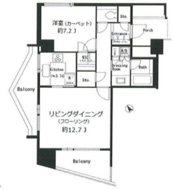 品川Vタワー タワー棟 3階 間取り図