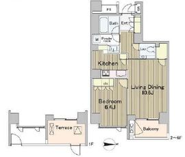 ラフォンテ麻布十番 302 間取り図