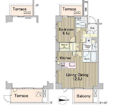 ラフォンテ麻布十番 301 間取り図