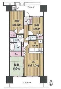 東京ソシオグランデ 9階 間取り図