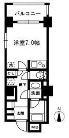 レジディア中落合 B401 間取り図