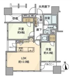 クラッシィハウス神田 12階 間取り図