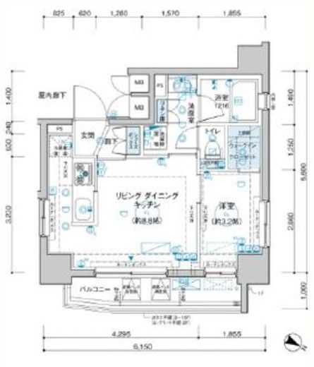 リヴァプール東池袋 2階 間取り図