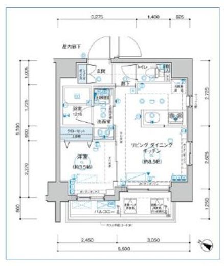 リヴァプール東池袋 4階 間取り図