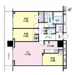 プリズムタワー 11階 間取り図