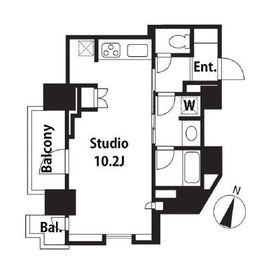 東急ドエルグラフィオ広尾 12F2 間取り図