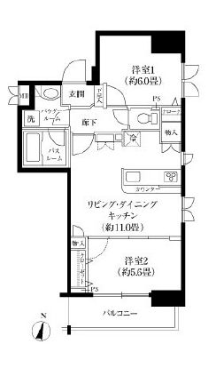 レジディア神田東 1304 間取り図