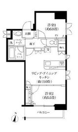 レジディア神田東 1304 間取り図