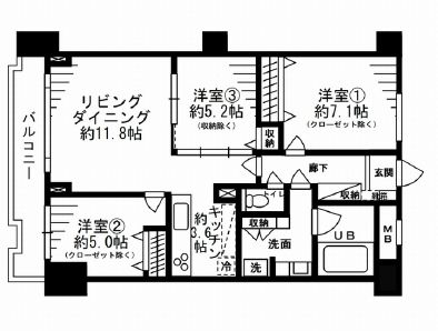 レジディア目白 510 間取り図