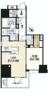 グレーシア勝どき 6階 間取り図