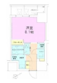 門前仲町レジデンス八番館 1202 間取り図