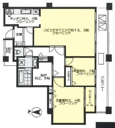西戸山タワーホウムズ 25階 間取り図