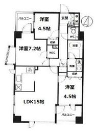 東急ドエルアルス白金長者丸 2階 間取り図