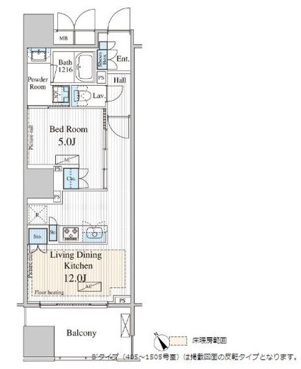 ウェンブリー表参道 1302 間取り図