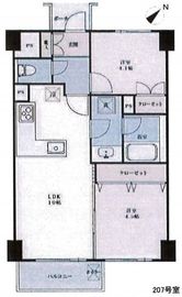 パークサイド六本木 2階 間取り図