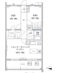 ヒューリックコート雪が谷 503 間取り図