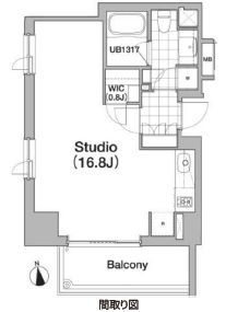 アパートメンツタワー六本木 803 間取り図