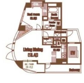 パークビュー西麻布 9階 間取り図