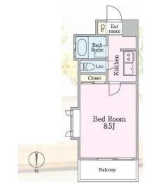 エスティメゾン麻布十番 905 間取り図