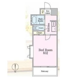 エスティメゾン麻布十番 905 間取り図