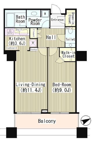 白金タワー 14階 間取り図