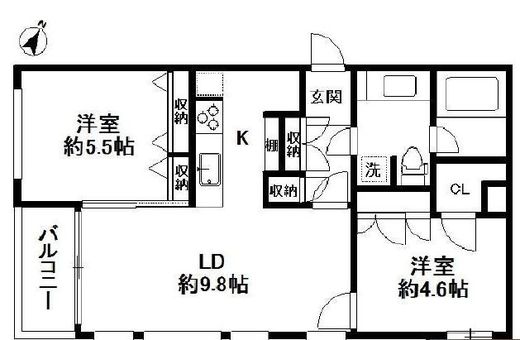 氷川坂ホームズ 202 間取り図