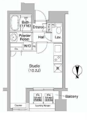 コンフォリア銀座イースト 307 間取り図