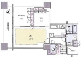 オリゾンマーレ 8階 間取り図