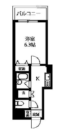 エスティメゾン神田 1002 間取り図