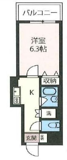 エスティメゾン神田 1102 間取り図